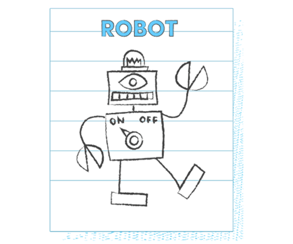 How to draw a robot